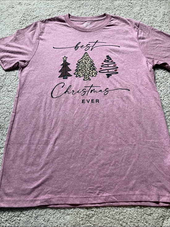 Tops - Best Christmas Ever Tshirt M Pink Purple